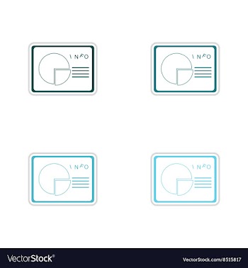 Set of paper stickers on white background vector image