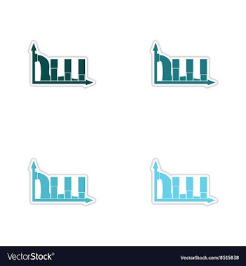 Set of paper stickers on white background vector image