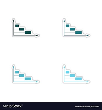 Set of paper stickers on white background vector image