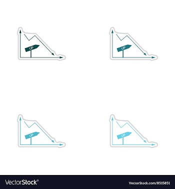 Set of paper stickers on white background vector image