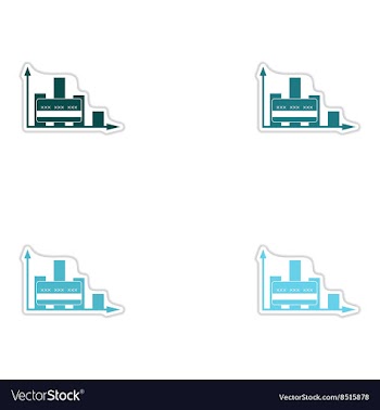 Set of paper stickers on white background vector image