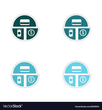 Set of paper stickers on white background vector image