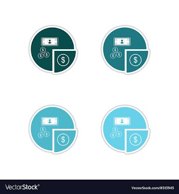 Set of paper stickers on white background vector image