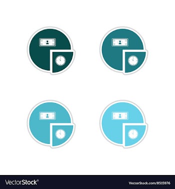 Set of paper stickers on white background vector image