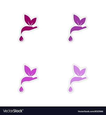 Set of paper stickers on white background vector image