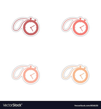 Set of paper stickers on white background vector image