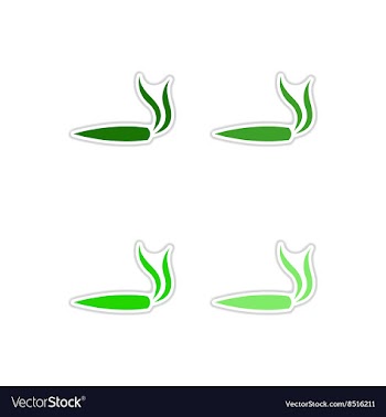 Set of paper stickers on white background vector image