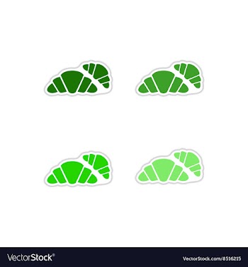 Set of paper stickers on white background vector image
