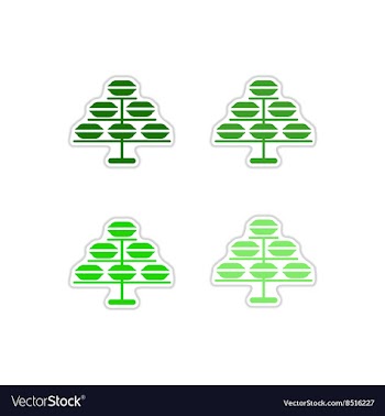 Set of paper stickers on white background vector image