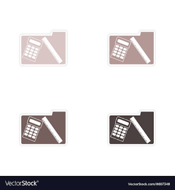 Set of paper stickers on white background vector image