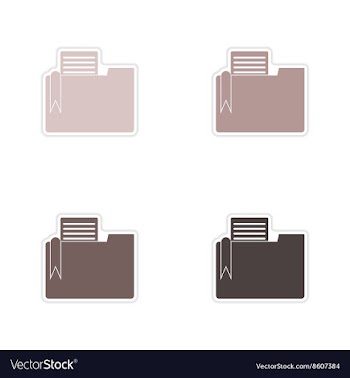 Set of paper stickers on white background vector image