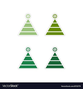 Set of paper stickers on white background vector image