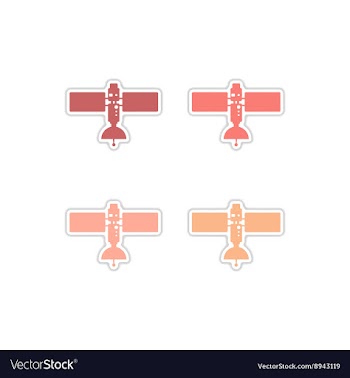 Set of paper stickers on white background vector image