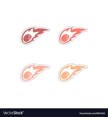 Set of paper stickers on white background vector image