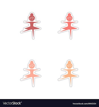 Set of paper stickers on white background vector image
