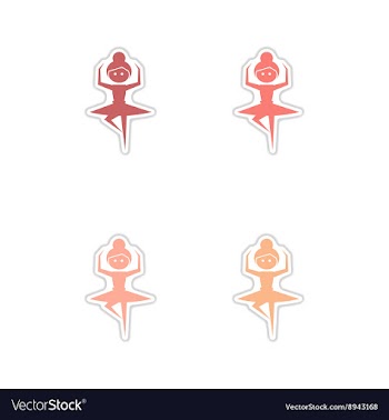Set of paper stickers on white background vector image