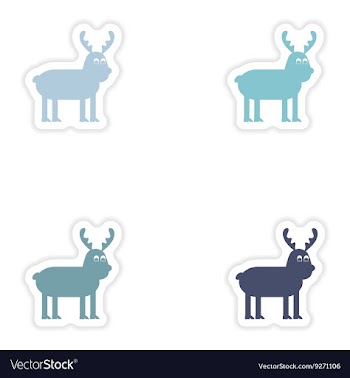 Set of paper stickers on white background vector image