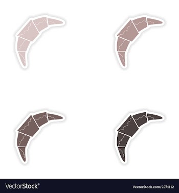 Set of paper stickers on white background vector image