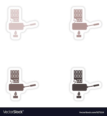 Set of paper stickers on white background vector image