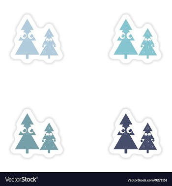 Set of paper stickers on white background vector image