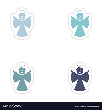 Set of paper stickers on white background vector image