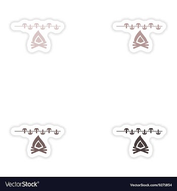 Set of paper stickers on white background vector image