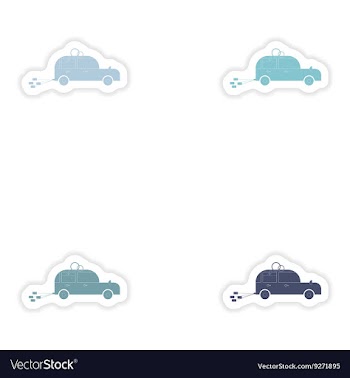 Set of paper stickers on white background vector image