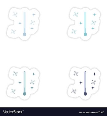 Set of paper stickers on white background vector image