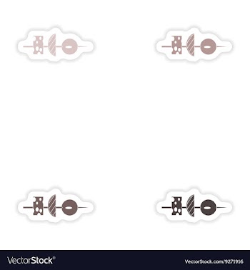 Set of paper stickers on white background vector image