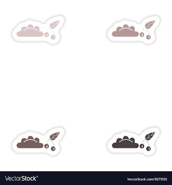 Set of paper stickers on white background vector image