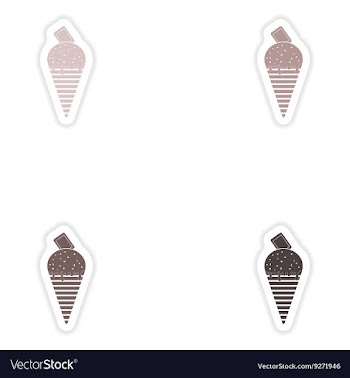 Set of paper stickers on white background vector image