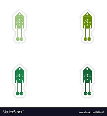 Set of paper stickers on white background vintage vector image