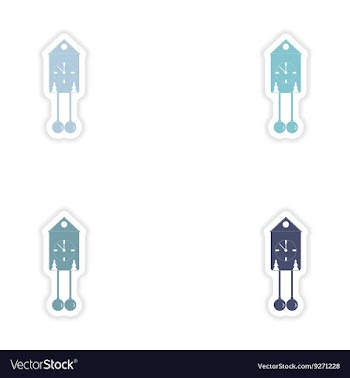Set of paper stickers on white background vintage vector image