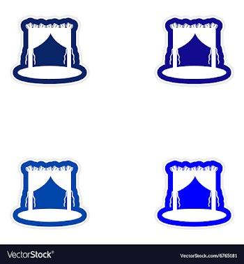 Set of paper stickers on white background wedding vector image