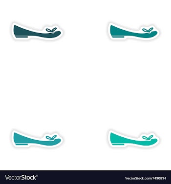 Set of paper stickers on white background women vector image