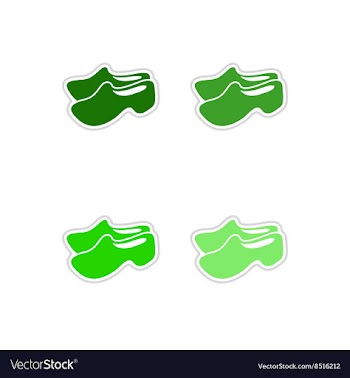 Set of paper stickers on white background wooden vector image