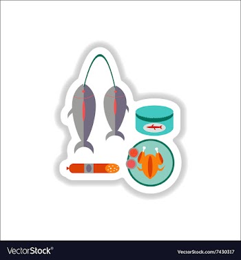 Set of paper stickers on white junk food vector image