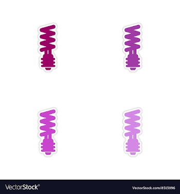 Set of paper stickers white background Energy vector image
