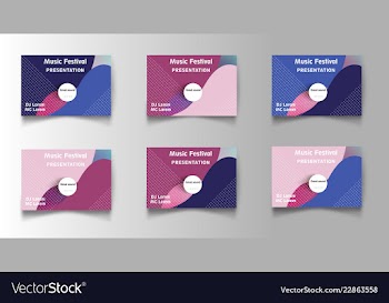 Set of party music night poster template electro vector image