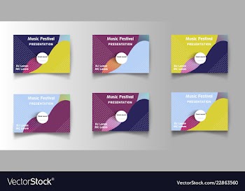 Set of party music night poster template electro vector image