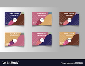 Set of party music night poster template electro vector image