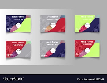 Set of party music night poster template electro vector image
