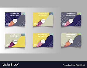 Set of party music night poster template electro vector image