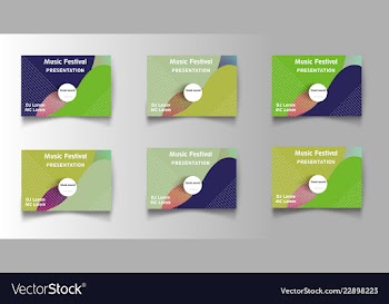 Set of party music night poster template electro vector image