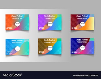 Set of party music night poster template electro vector image