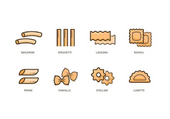 Set of Pasta Icons