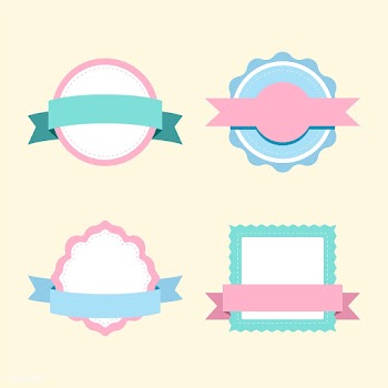 Set of pastel badge design vectors | Free stock vector - 494803