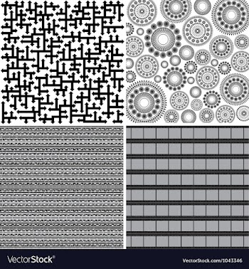 Set of patterns vector image