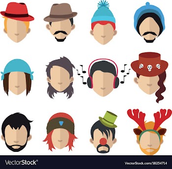  					Set of people icons with faces vector image														