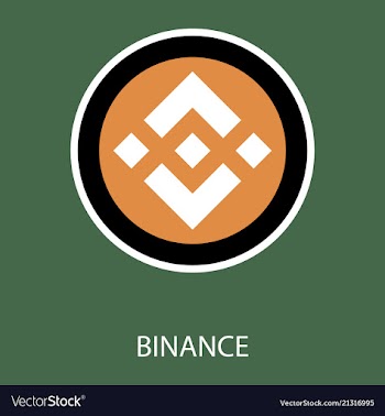 Set of physical golden coin binance coin bnb vector image